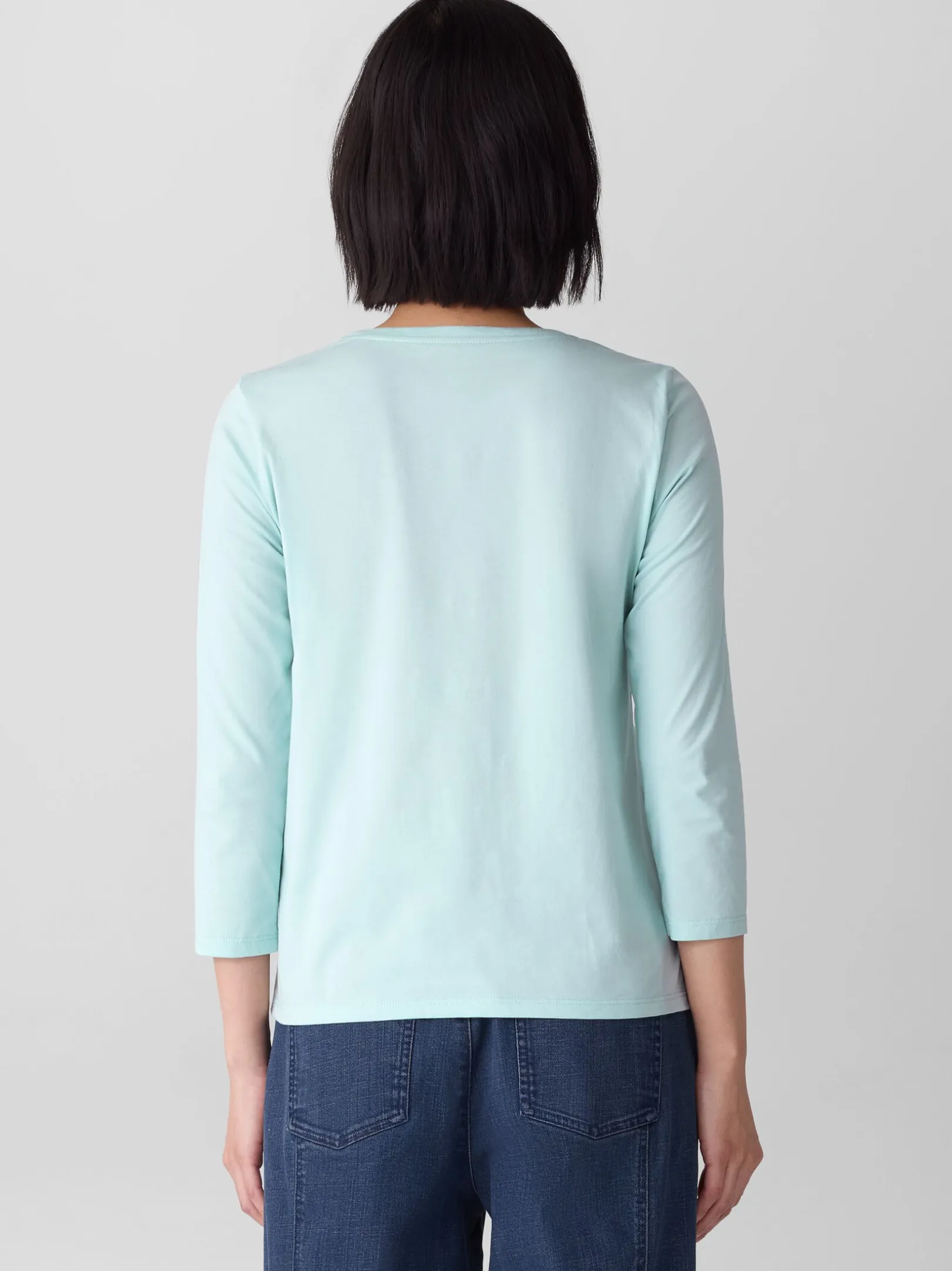 Organic Pima Cotton Jersey 3/4-Sleeve Tee