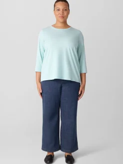 Organic Pima Cotton Jersey 3/4-Sleeve Tee