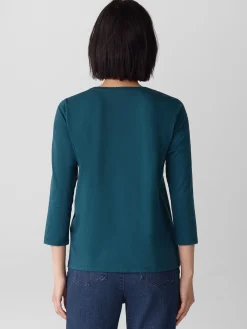 Organic Pima Cotton Jersey 3/4-Sleeve Tee