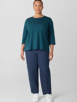 Organic Pima Cotton Jersey 3/4-Sleeve Tee