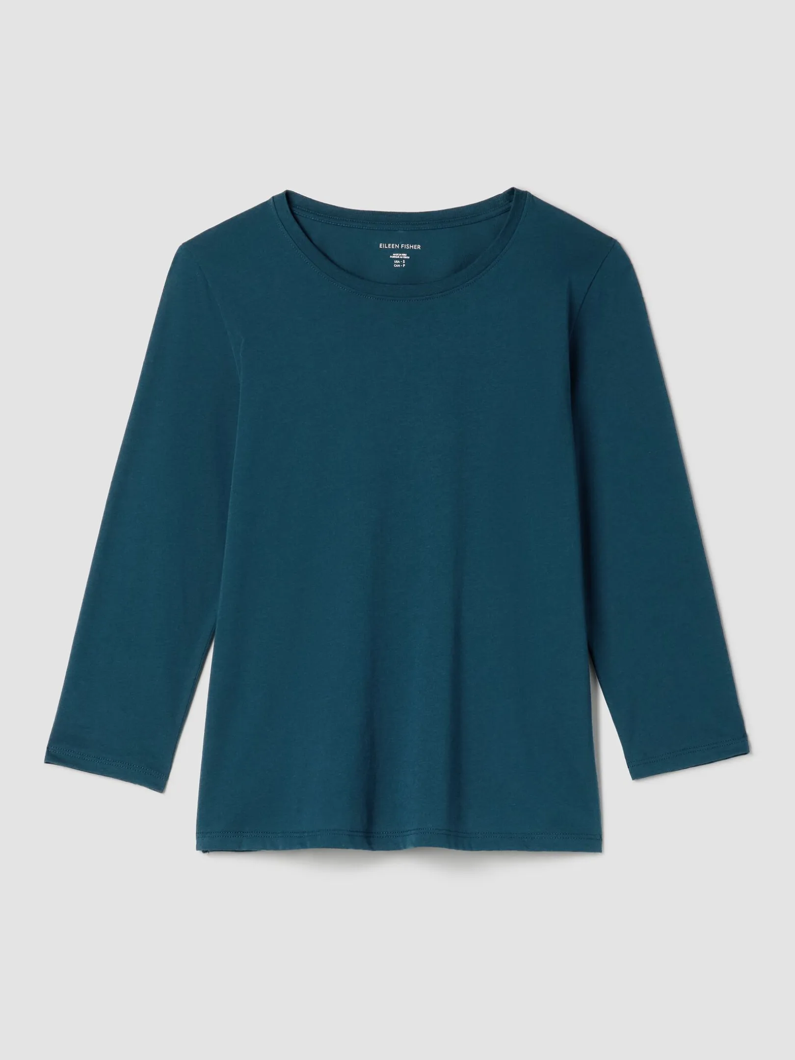 Organic Pima Cotton Jersey 3/4-Sleeve Tee