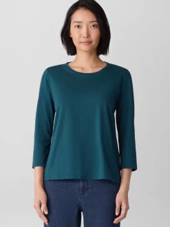 Organic Pima Cotton Jersey 3/4-Sleeve Tee