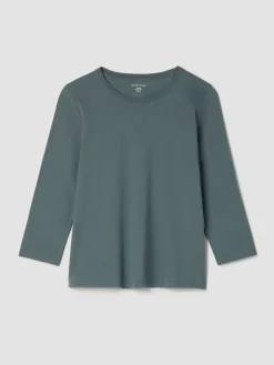 Organic Pima Cotton Jersey 3/4-Sleeve Tee