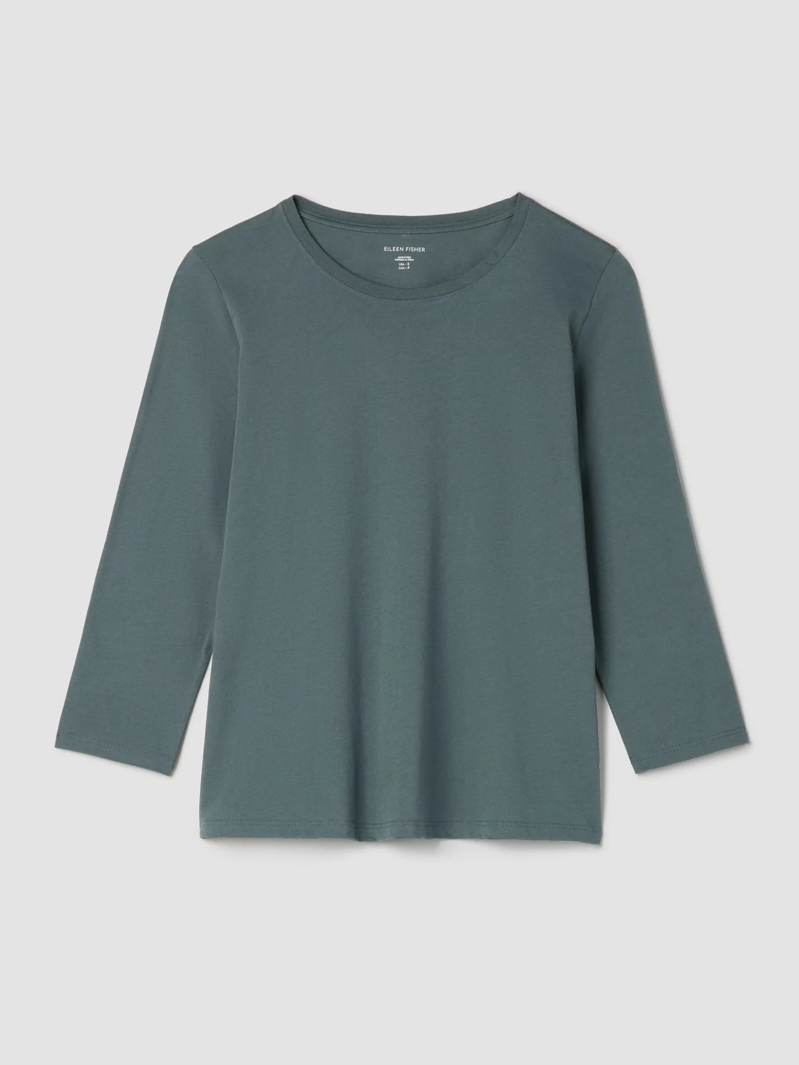 Organic Pima Cotton Jersey 3/4-Sleeve Tee