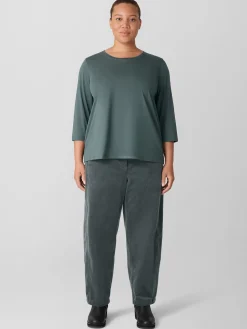 Organic Pima Cotton Jersey 3/4-Sleeve Tee