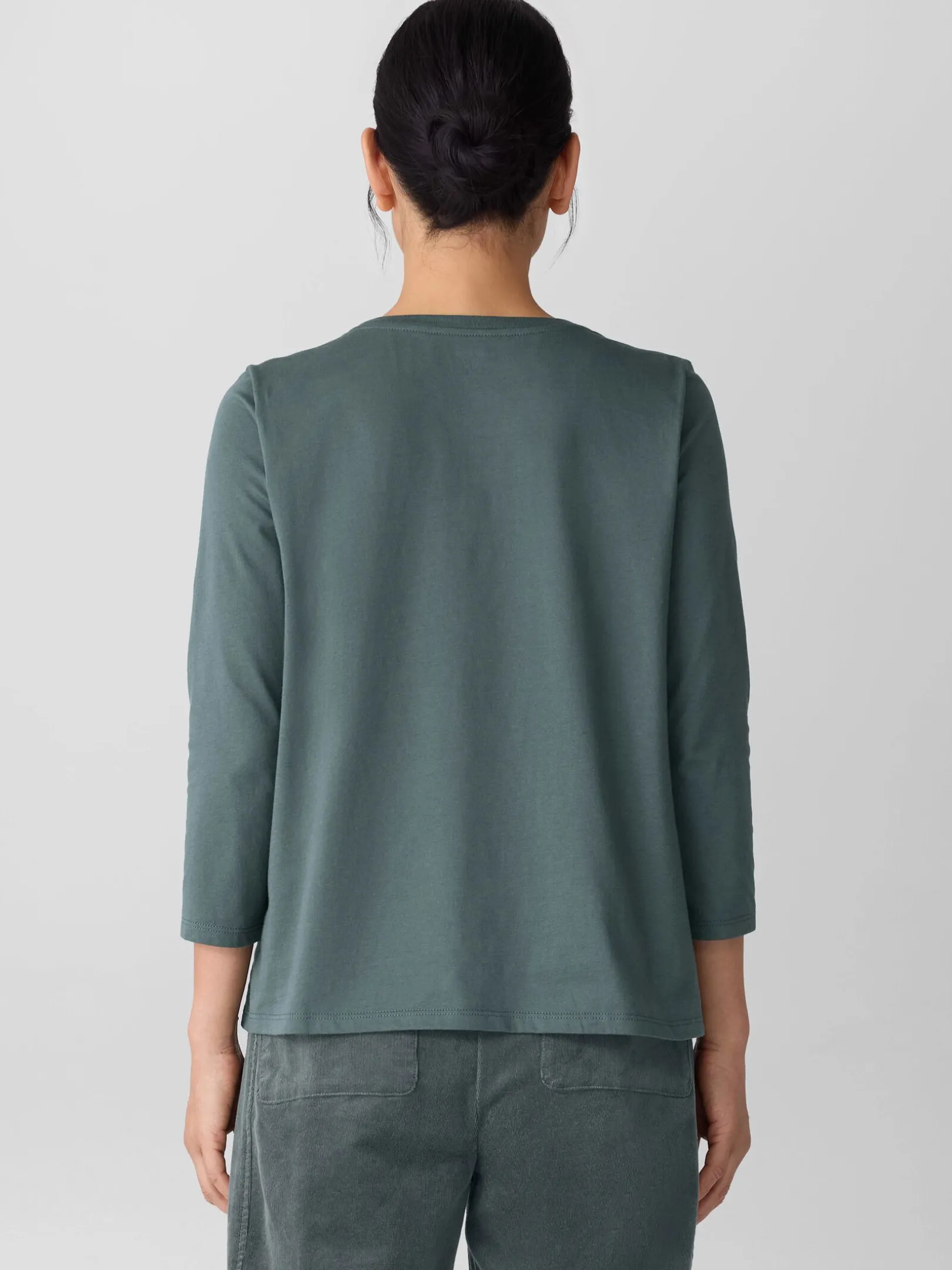 Organic Pima Cotton Jersey 3/4-Sleeve Tee