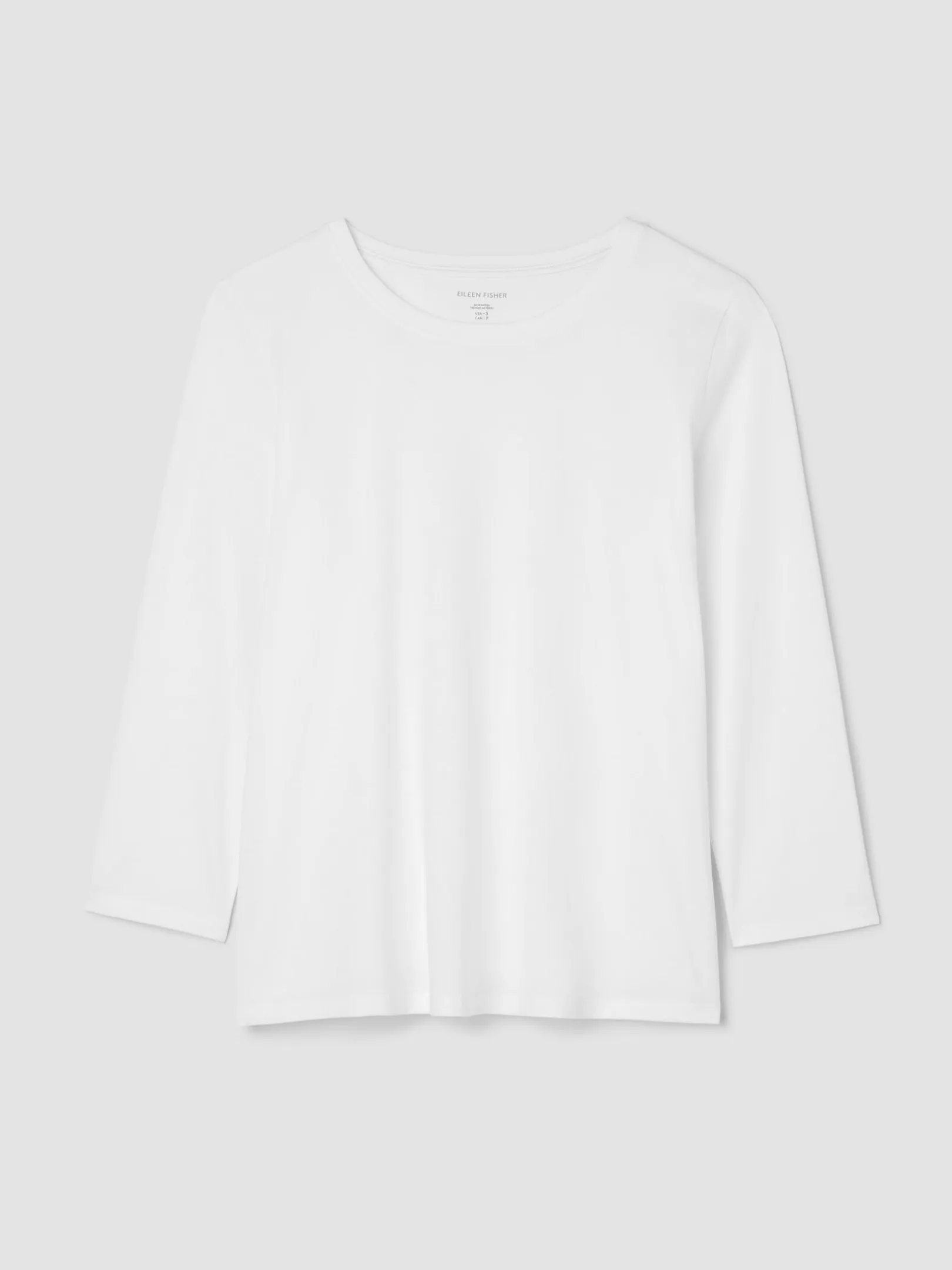 Organic Pima Cotton Jersey 3/4-Sleeve Tee