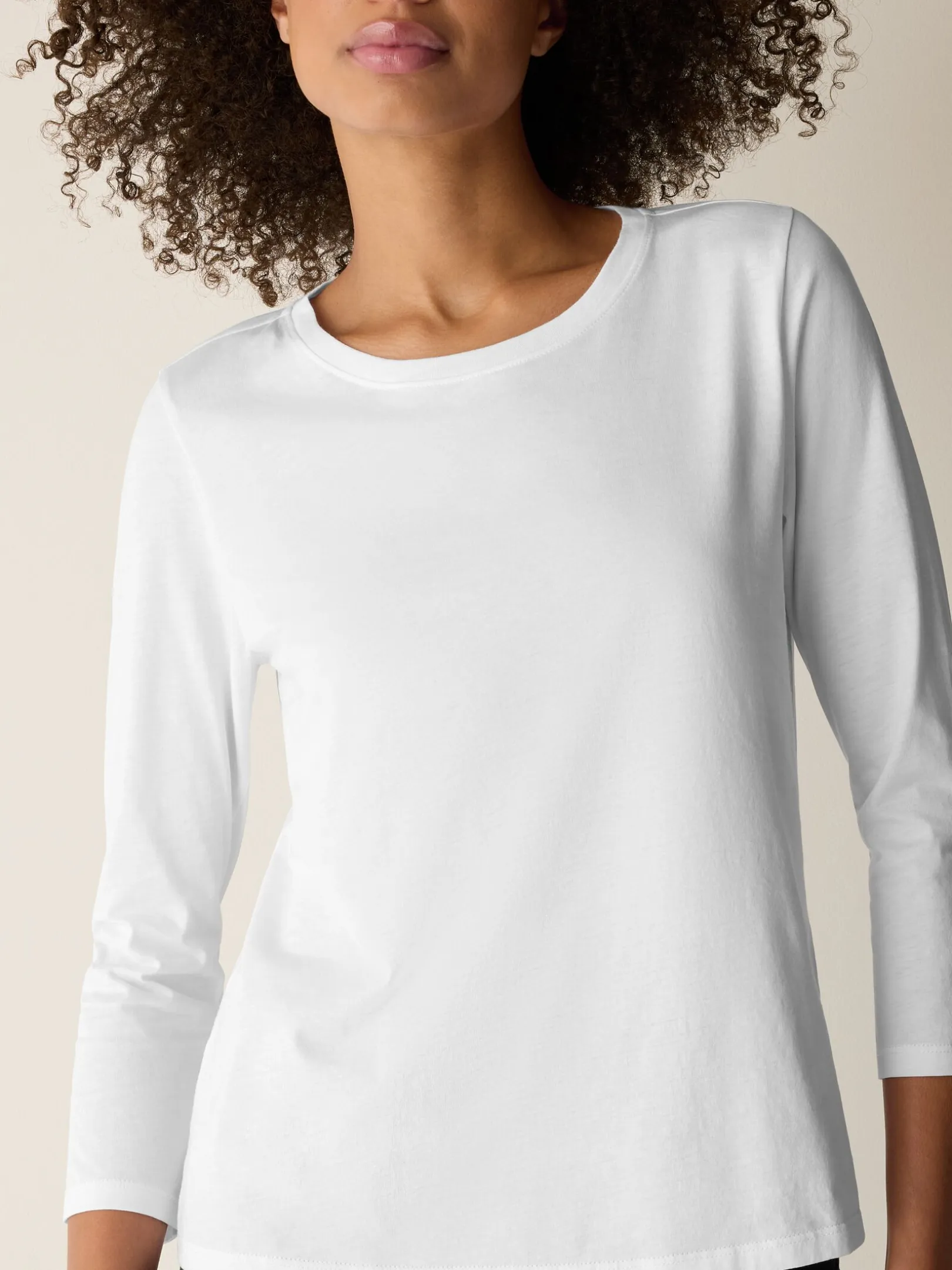 Organic Pima Cotton Jersey 3/4-Sleeve Tee