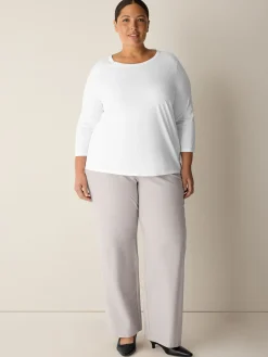 Organic Pima Cotton Jersey 3/4-Sleeve Tee
