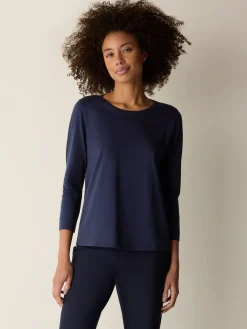Organic Pima Cotton Jersey 3/4-Sleeve Tee