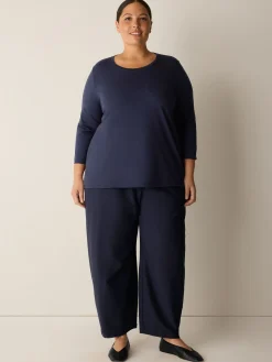 Organic Pima Cotton Jersey 3/4-Sleeve Tee