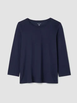 Organic Pima Cotton Jersey 3/4-Sleeve Tee