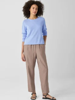 Peruvian Cotton Blend Jewel Neck Top