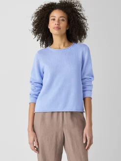Peruvian Cotton Blend Jewel Neck Top