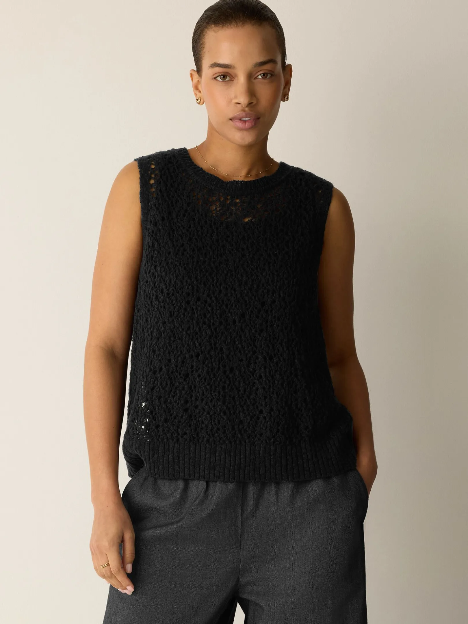 Peruvian Organic Cotton Slub Jewel Neck Tank