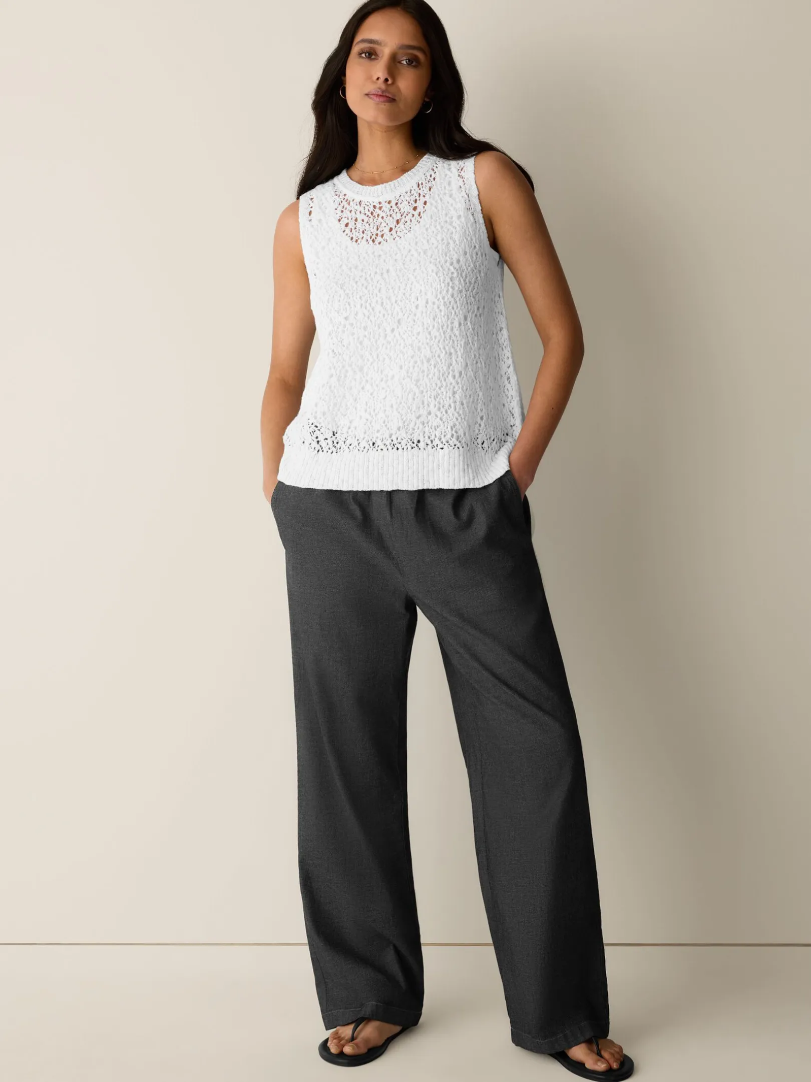 Peruvian Organic Cotton Slub Jewel Neck Tank