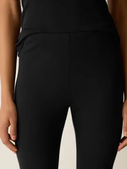 Pima Cotton Stretch Jersey Capri Leggings