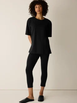 Pima Cotton Stretch Jersey Capri Leggings