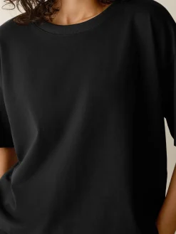 Pima Cotton Stretch Jersey Crew Neck Tee