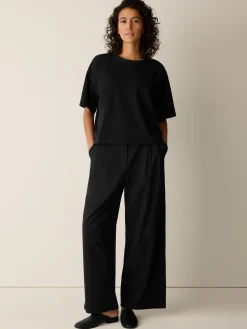 Pima Cotton Stretch Jersey Crew Neck Tee
