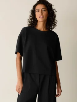 Pima Cotton Stretch Jersey Crew Neck Tee