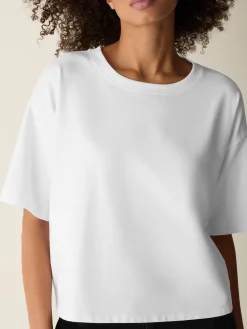 Pima Cotton Stretch Jersey Crew Neck Tee