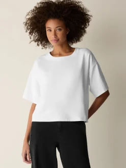 Pima Cotton Stretch Jersey Crew Neck Tee