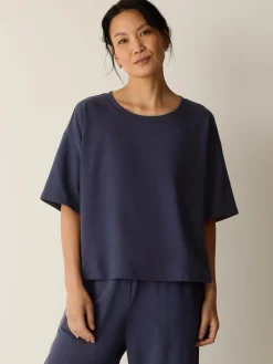Pima Cotton Stretch Jersey Crew Neck Tee