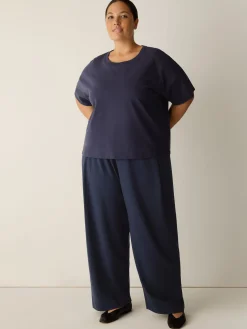 Pima Cotton Stretch Jersey Crew Neck Tee