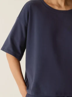 Pima Cotton Stretch Jersey Crew Neck Tee