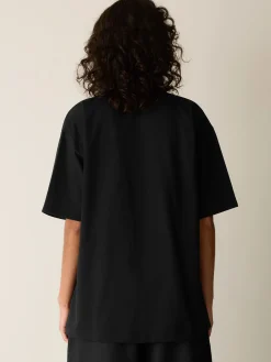 Pima Cotton Stretch Jersey Crew Neck Long Top