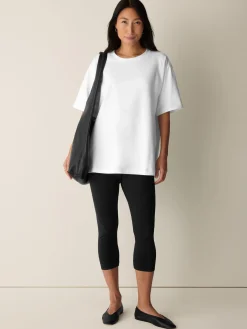 Pima Cotton Stretch Jersey Crew Neck Long Top