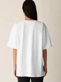 Pima Cotton Stretch Jersey Crew Neck Long Top