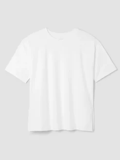 Pima Cotton Stretch Jersey Crew Neck Long Top