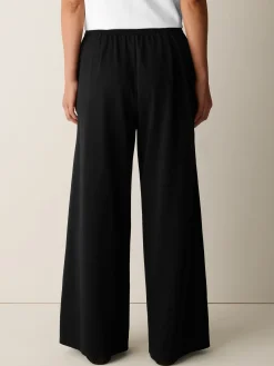 Pima Cotton Stretch Jersey Full-Length Wide Pant