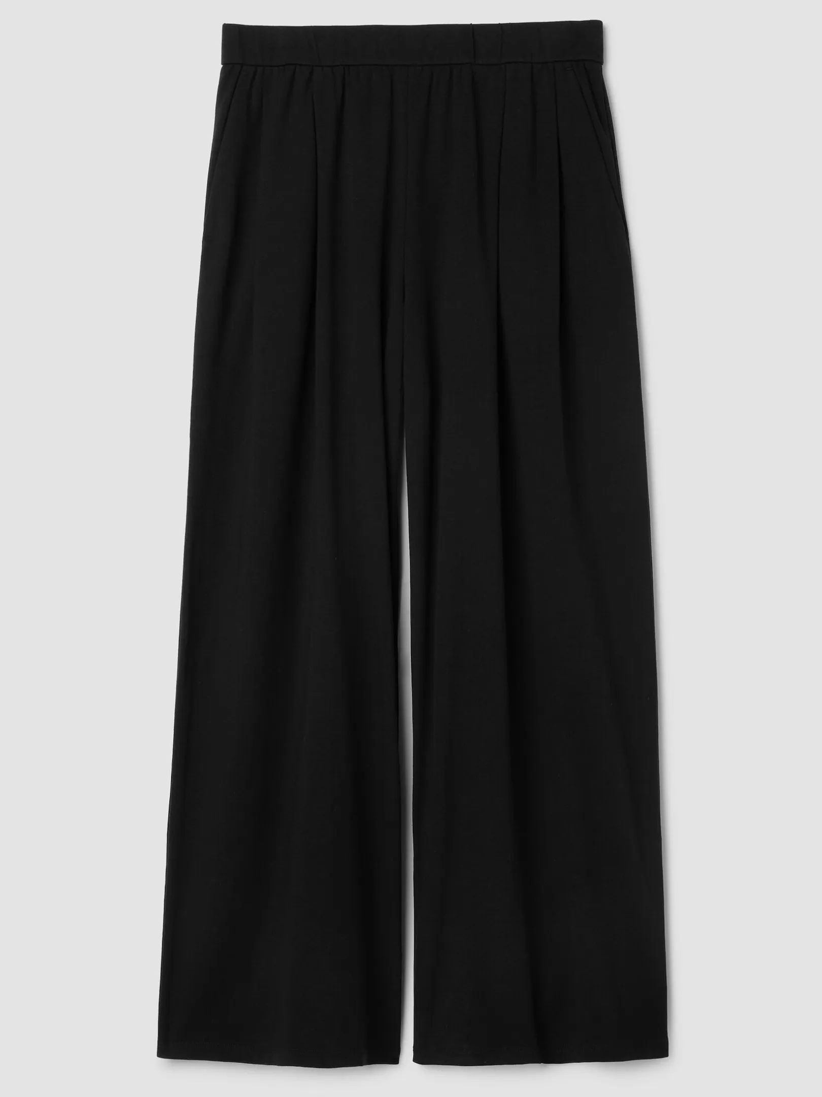 Pima Cotton Stretch Jersey Full-Length Wide Pant