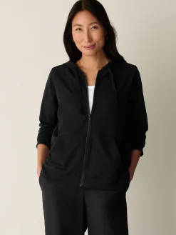 Pima Cotton Stretch Jersey Hooded Jacket