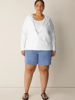 Pima Cotton Stretch Jersey Hooded Jacket