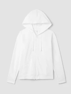 Pima Cotton Stretch Jersey Hooded Jacket