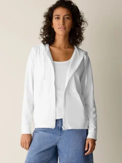 Pima Cotton Stretch Jersey Hooded Jacket