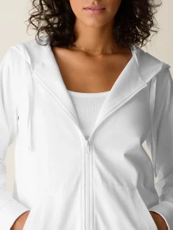 Pima Cotton Stretch Jersey Hooded Jacket