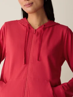 Pima Cotton Stretch Jersey Hooded Jacket