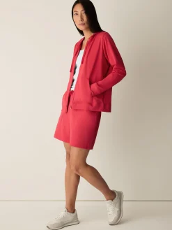 Pima Cotton Stretch Jersey Hooded Jacket
