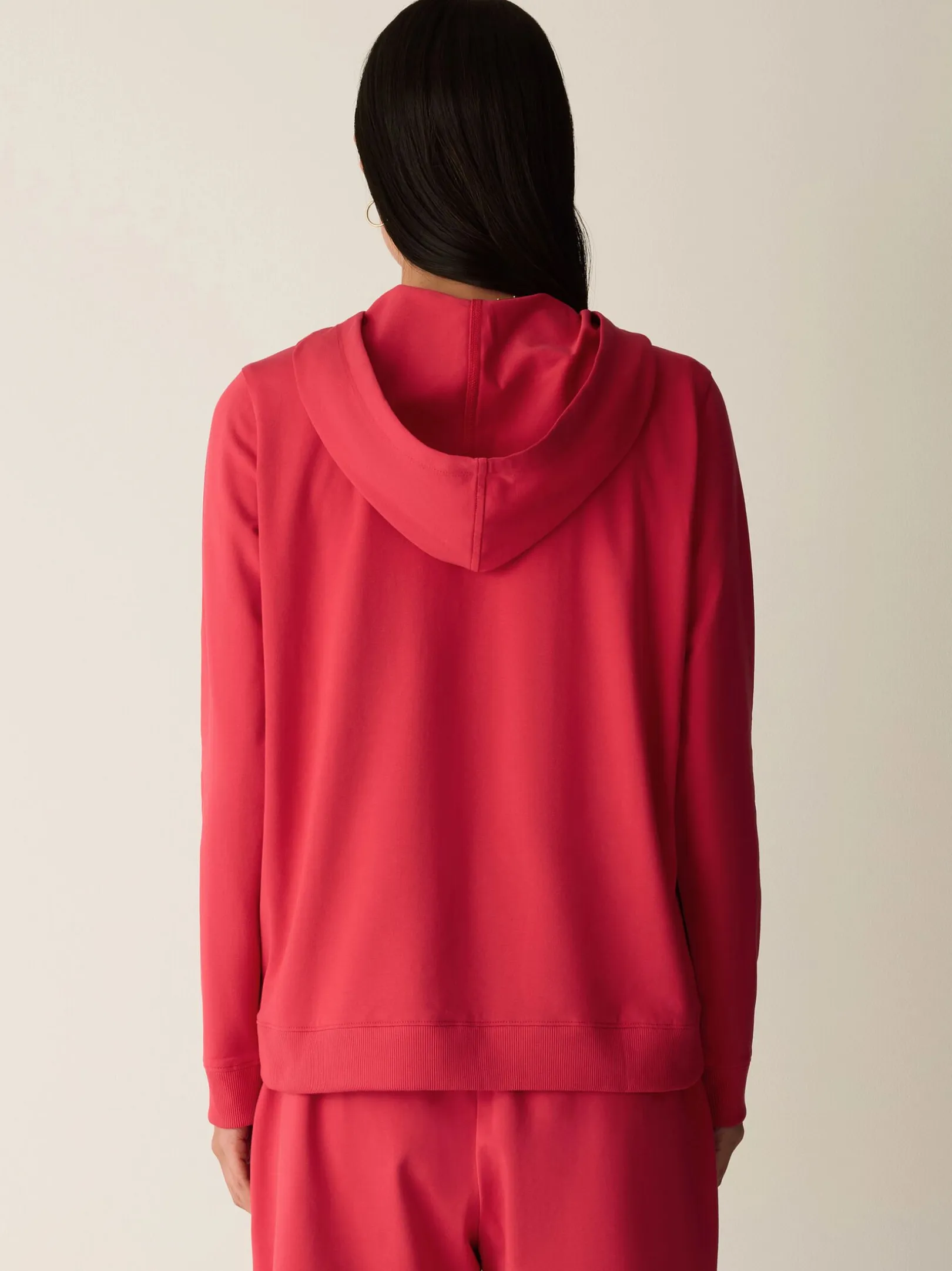 Pima Cotton Stretch Jersey Hooded Jacket