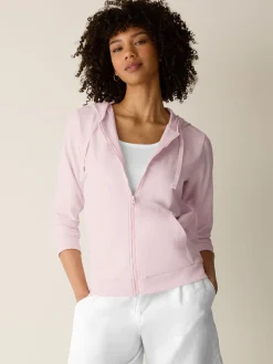 Pima Cotton Stretch Jersey Hooded Jacket