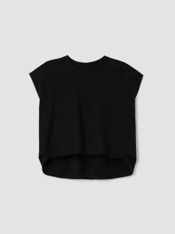 Pima Cotton Stretch Jersey PleatedBox-Top