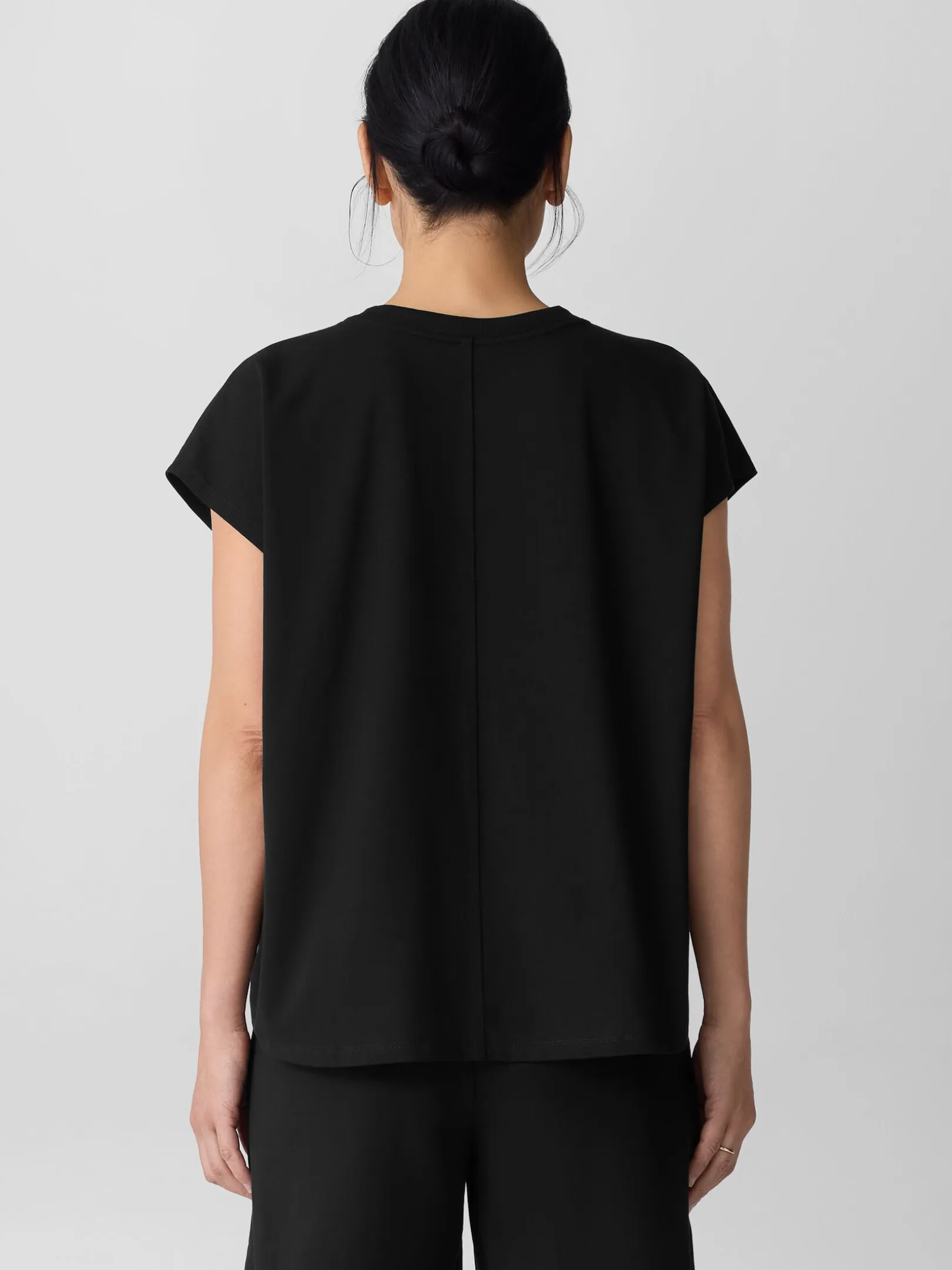 Pima Cotton Stretch Jersey PleatedBox-Top