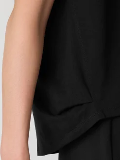 Pima Cotton Stretch Jersey PleatedBox-Top