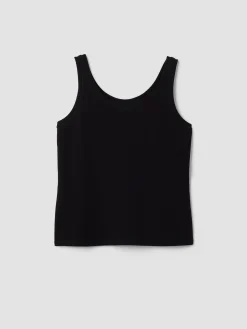 Pima Cotton Stretch Jersey Scoop Neck Tank