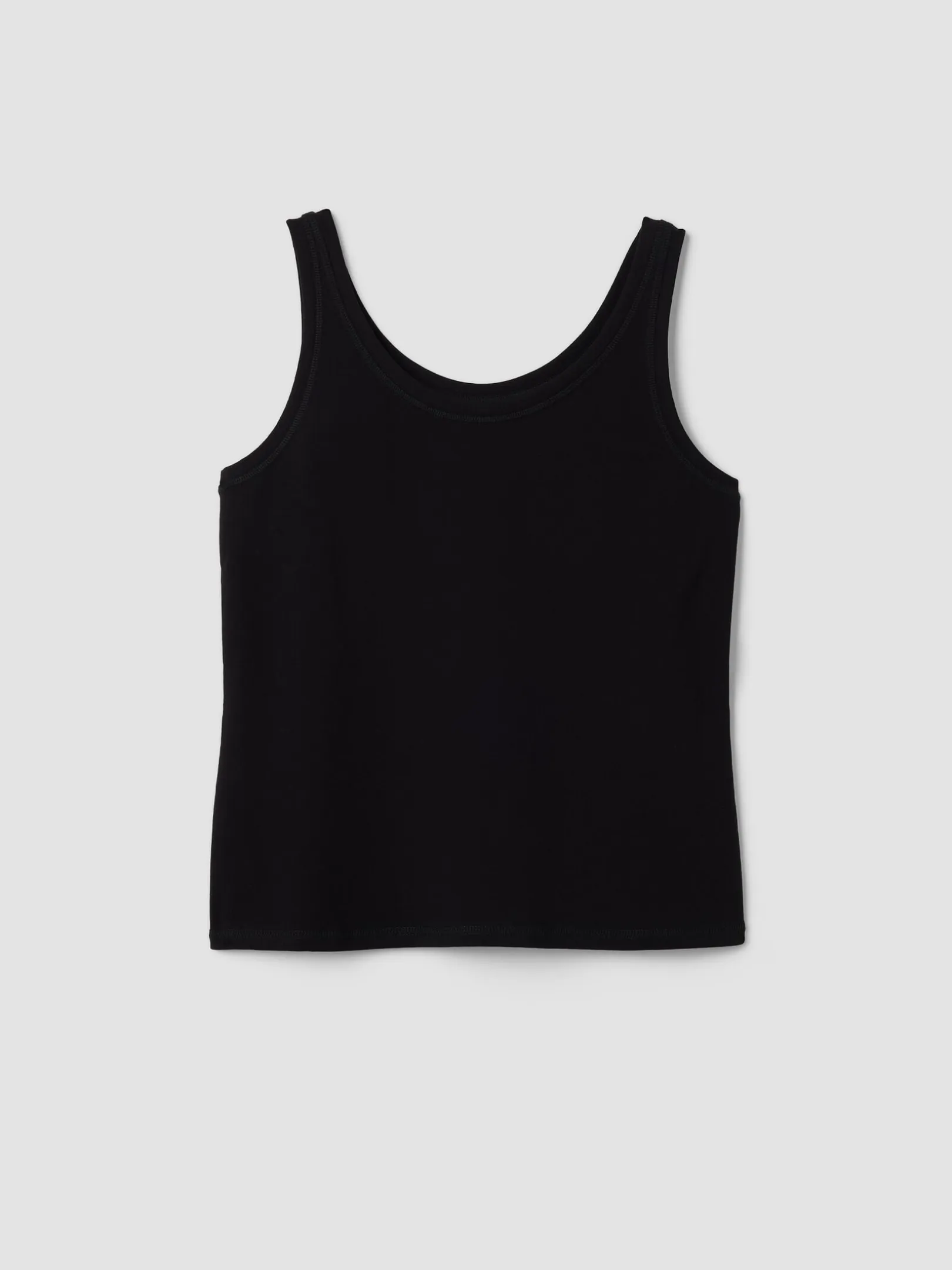 Pima Cotton Stretch Jersey Scoop Neck Tank